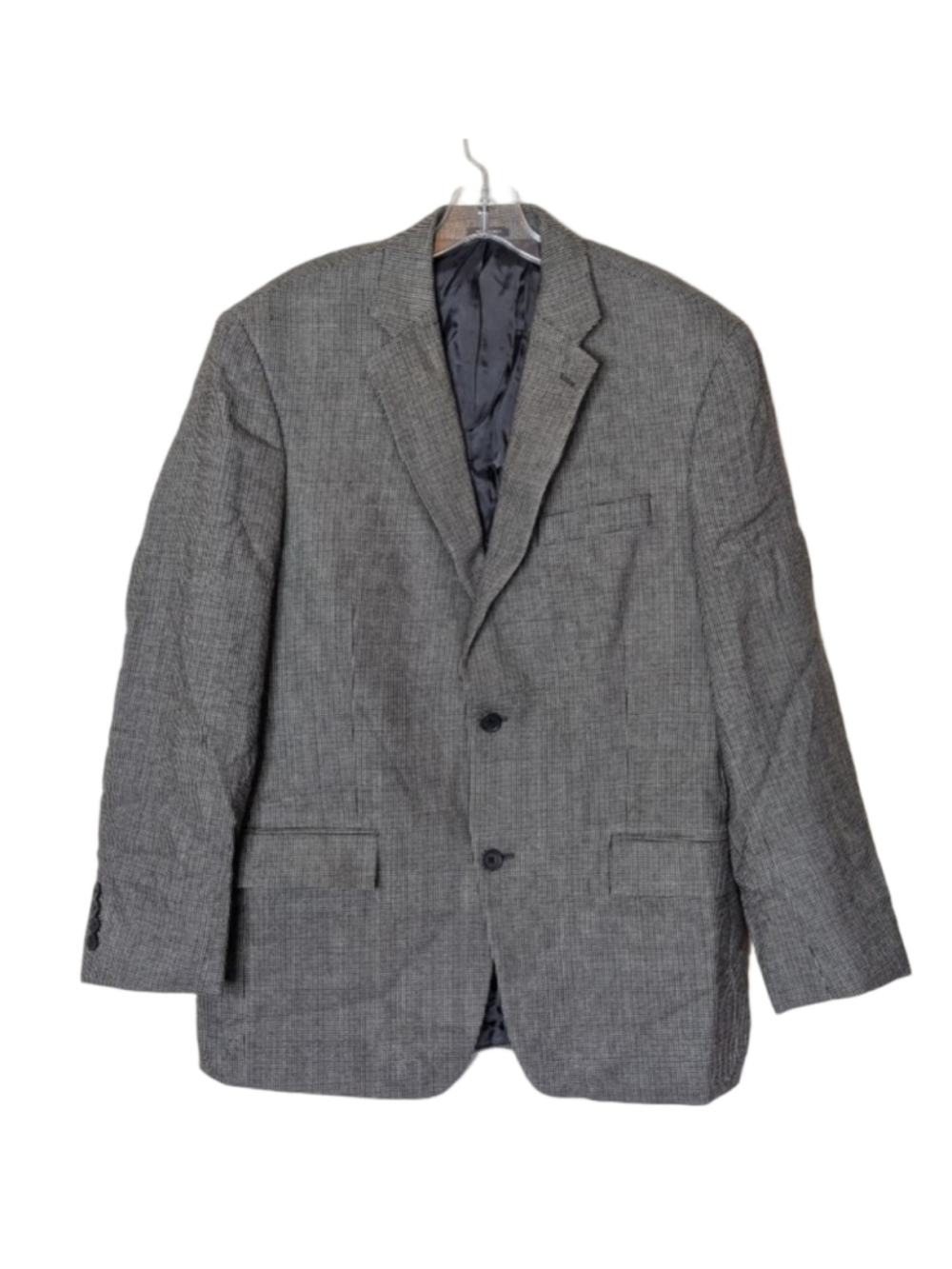 Men's LAUREN Ralph Lauren 100% Wool Gray Black Houndstooth Sport Coat 40R
